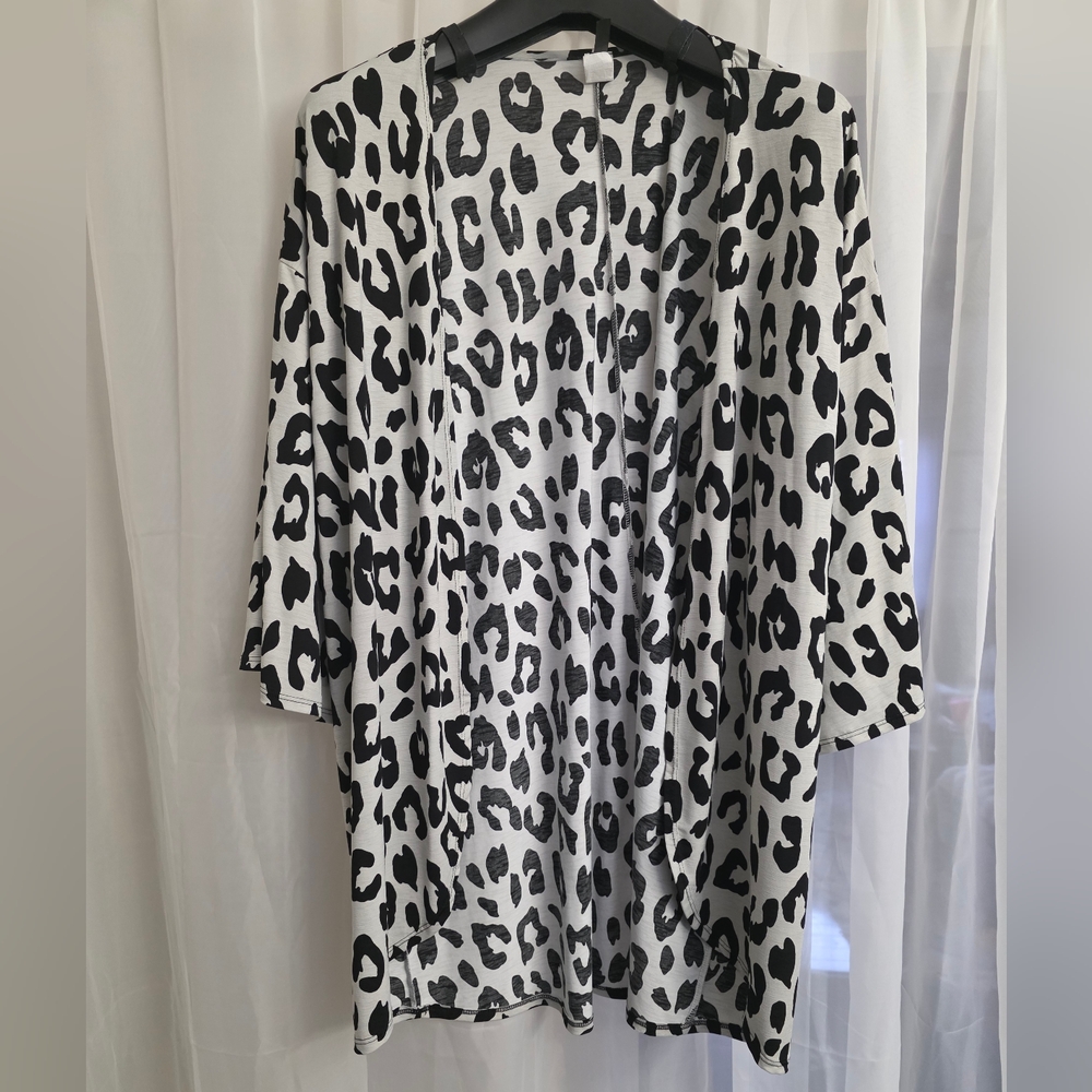 Leopard Print Women's Cardigan Lightweight Kimono Style